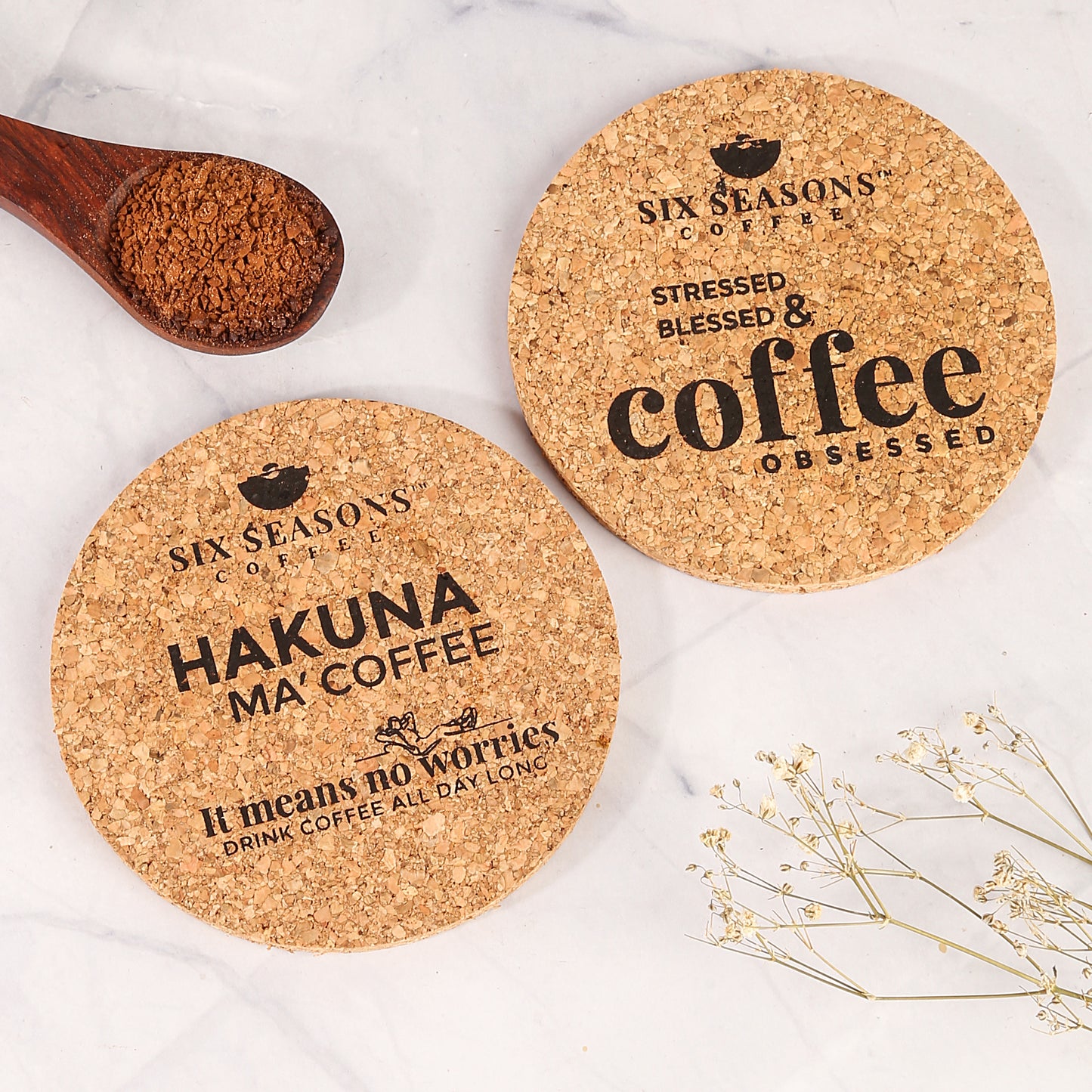 Six Seasons Coffee Coasters Pack of 2